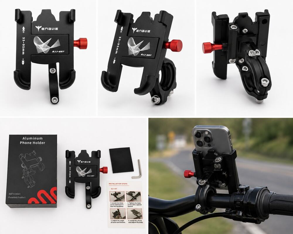 Aluminum 360° Rotating Handlebar Phone Holder – SJJ-297